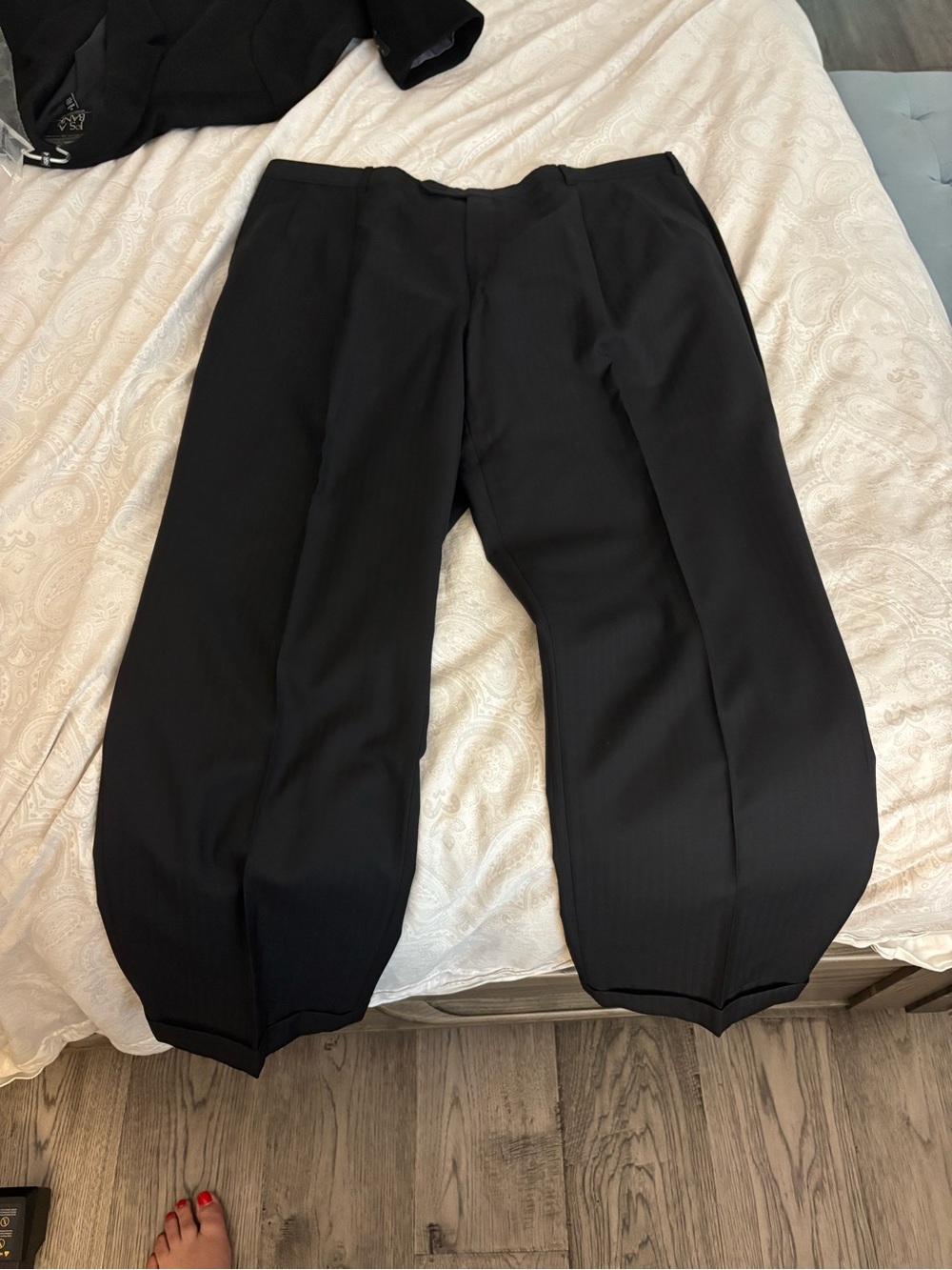 Burberry Black Men's Dress Pants - Tailored Crease